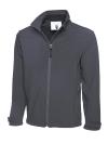 UC611 Premium full Zip Soft Shell Jacket Heather Grey colour image